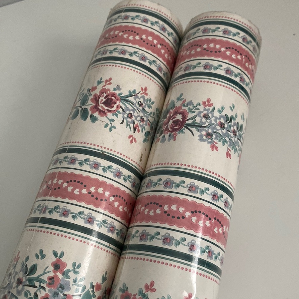 Vintage Borden Wallpaper Vinyl Coated 2 Double rolls